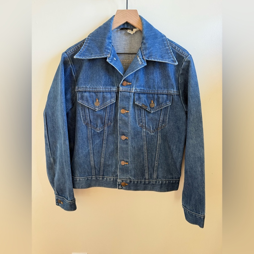 Vintage 70s Sears Roebucks Western Wear Denim Trucker Jacket